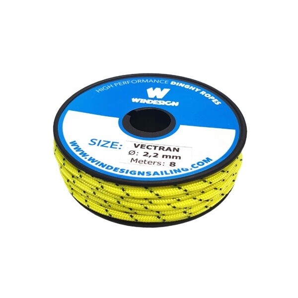 2.2mm VECTRAN 8m reel, FLUOR YELLOW - 13672Y