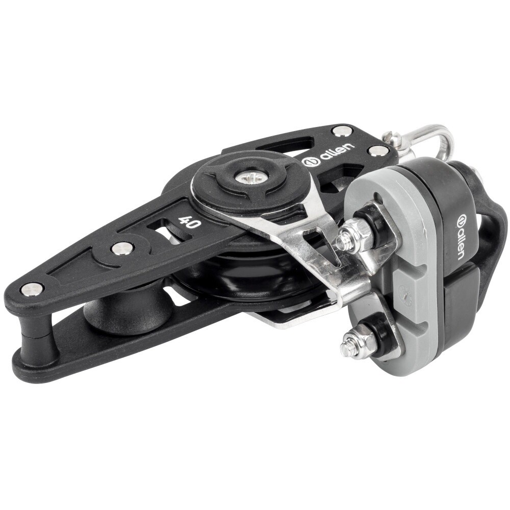 40MM DYNAMIC FIDDLE BLOCK/BECKET WITH SWIVEL AND A..77 CLEAT