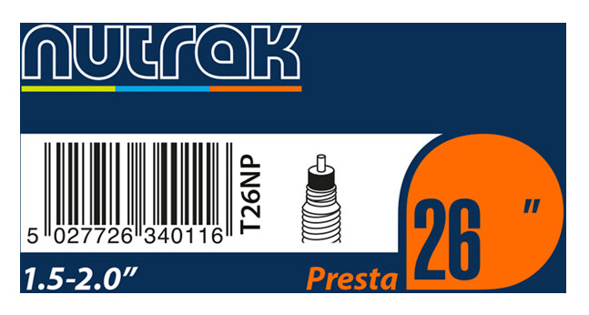 NUTRAK 26 Presta inner tube