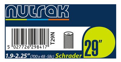 Nutrak 29 X 1.9 - 2.25 inch Schrader inner tube (32mm valve)