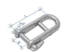 6MM HALYARD SHACKLE (BAR/LP)