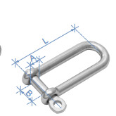 S362 LONG TYPE D SHACKLES 6MM