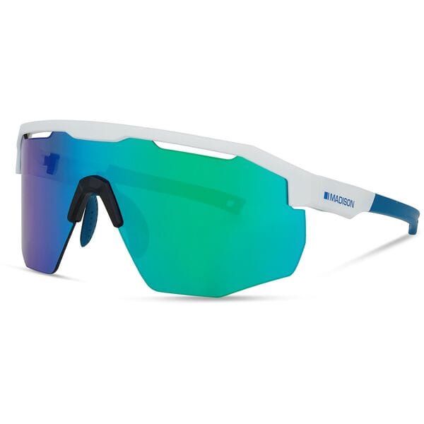 Madison Cipher Sunglasses, Colour: White / green mirror