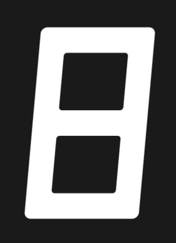 DIGITAL 8 SAIL NUMBER WHITE - 1419W