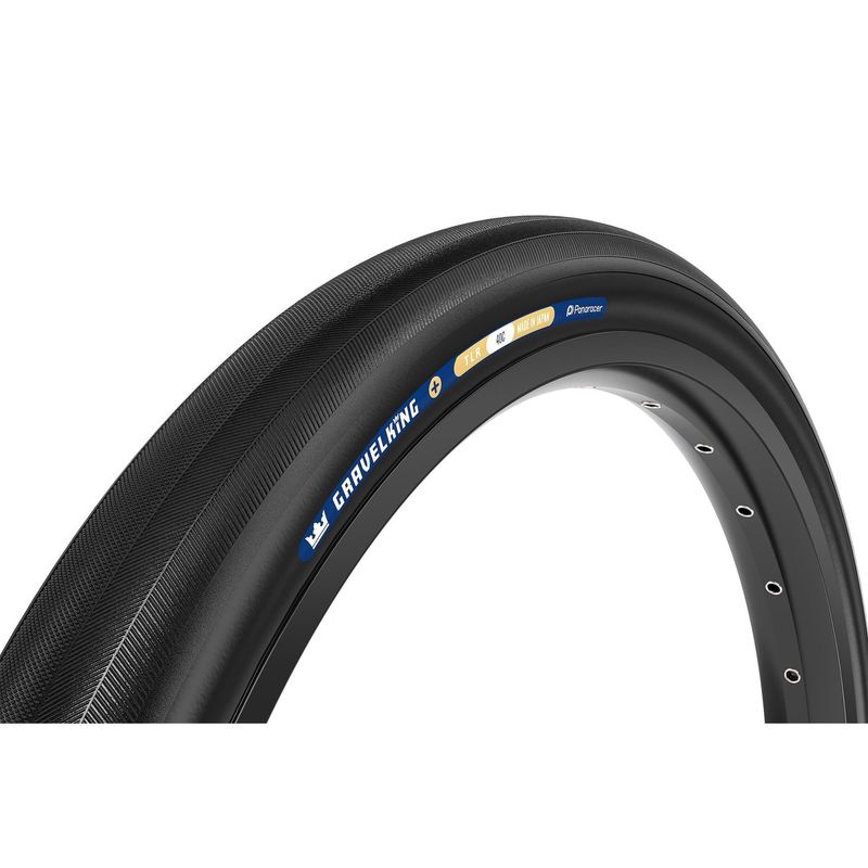 PANARACER TLR GRAVELKING SLICK PLUS TLR GRAVEL TYRE, Size: 35c, Colour: Black