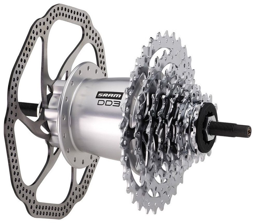 Sram DUALDRIVE3 HUB DISC BRAKE 36H 135OLD (SILVER)