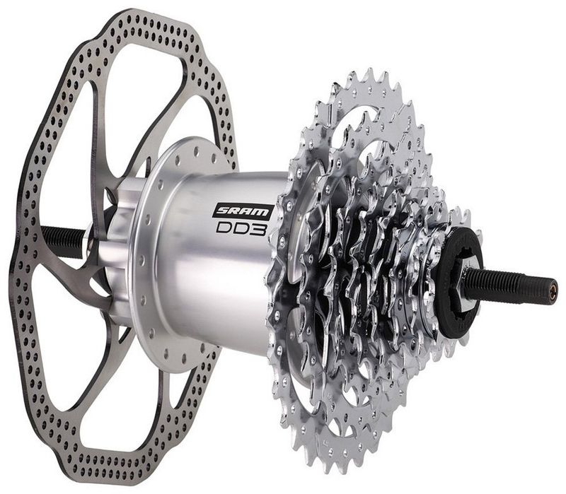 Sram DUALDRIVE3 HUB DISC BRAKE 36H 135OLD (SILVER)