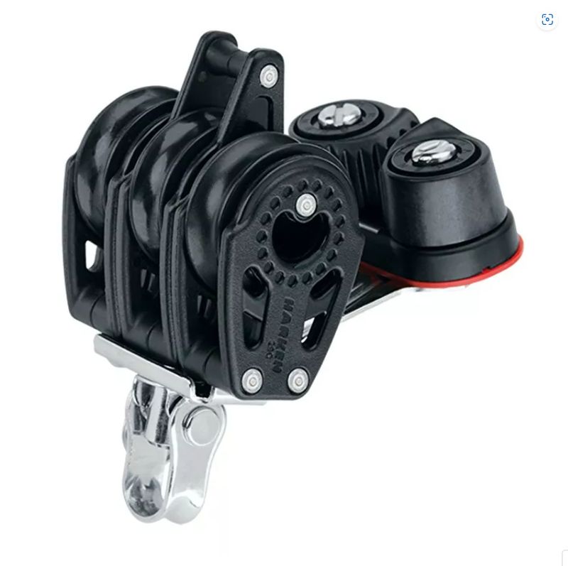 Harken 347 29mm Triple Block with Becket  Cam Cleat