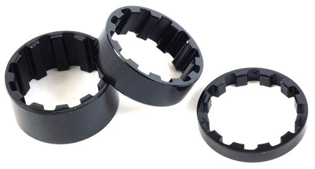 MPART Splined alloy headset spacers 1-1/8 inch x 5 mm black