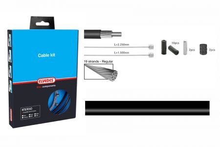 Elvedes 2015002 Basic Gear Cable Kit - Black