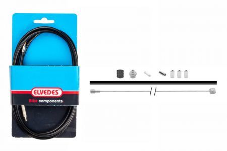 Elvedes 6445RVS Complete Univ. Stainless Brake Cable - Black
