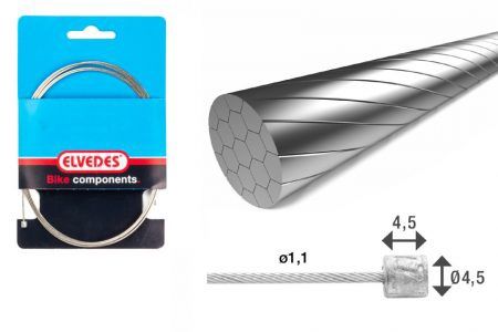 Elvedes 6472RVS-SHIMANO-SLICK Stainless Inner Gear Cable (Ea)