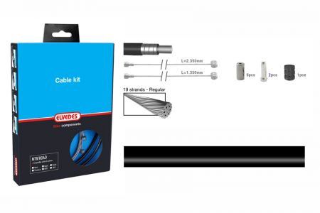Elvedes 2015009 Basic Brake Cable Kit - Black