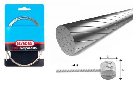 Elvedes 6426RVS-SLICK Stainless Inner Brake Cable - ATB (Ea)
