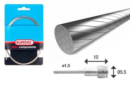 Elvedes 6411RVS-SLICK Stainless Inner Brake Cable - Road (Ea)