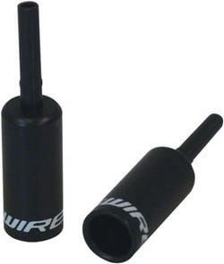 Jagwire End caps Lined - 4mm Shift - Alloy Black