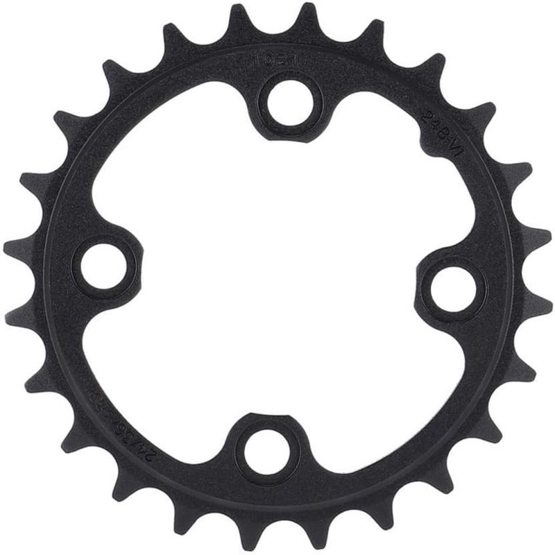 TRUVATIV SPARE - CHAIN RING MTB 24T 64 B V1 ALUMINIUM 3MM BLAST BLACK 9 &amp; 10 SPEED