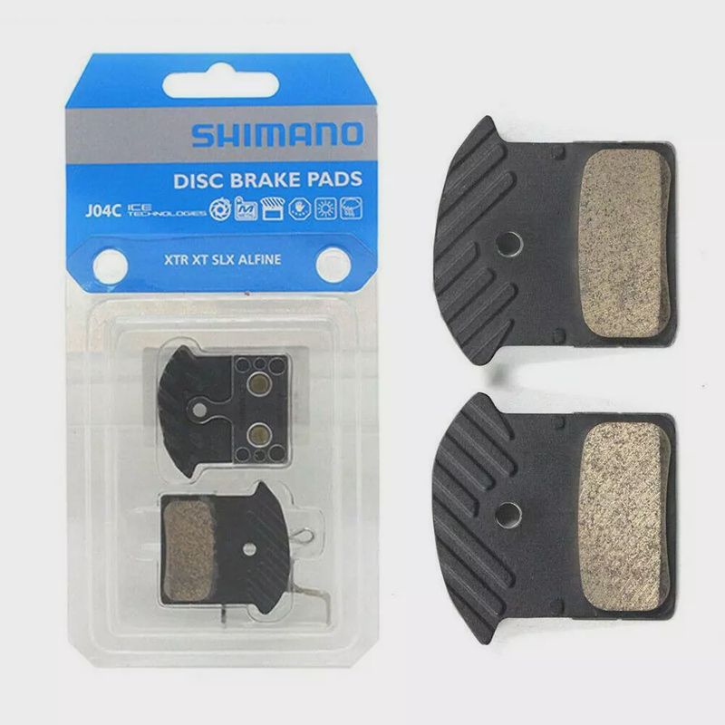 J04C-MF disc pads and spring, metal sintered, alloy/stainless back, cooling fins