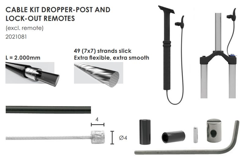 Elvedes 2021081 Cable Kit for Dropper Post / Remote Lockout