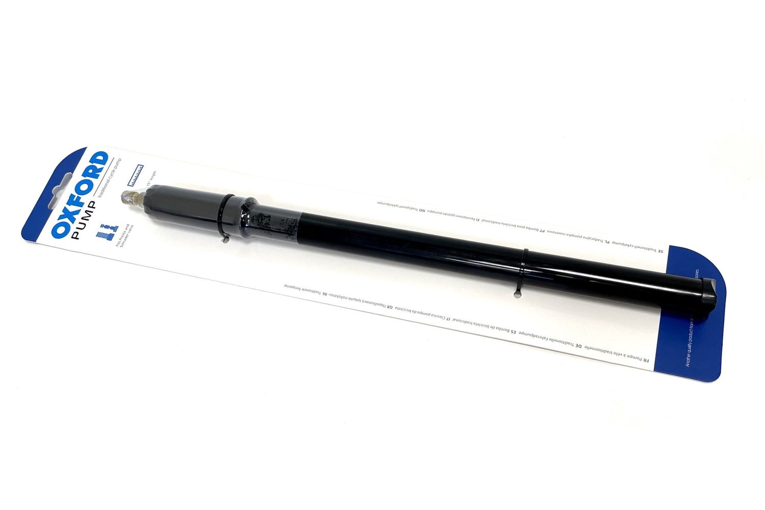 Oxford 15″ Standard Pump – Black with Schrader Connector
