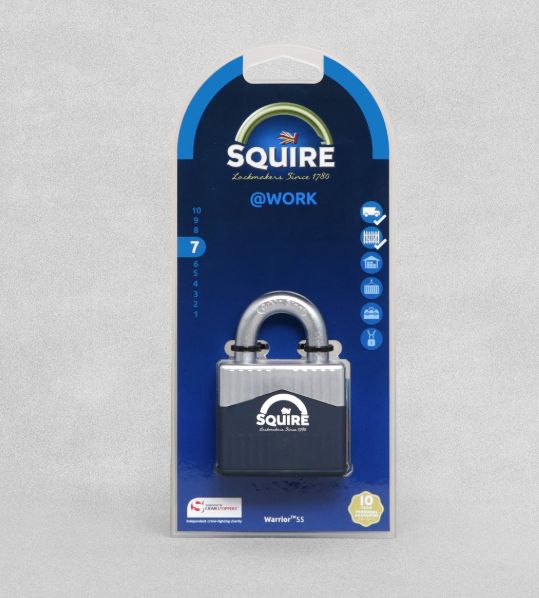 Squire Warrior 55 Padlock - open shackle