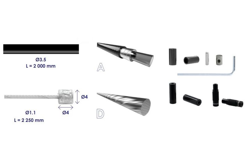 Elvedes 2024105 Cable Kit for Dropper Post / Remote Lockout (Excludes Remote)