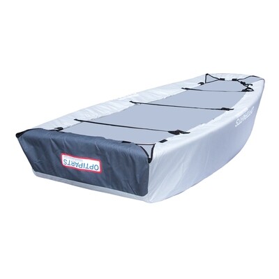 Optimist sailing dinghy top and bottom covers for storage, transport and weather protection