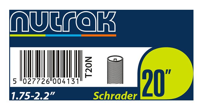 Nutrak 20'' inner tubes, Size: 1.75-2.2'', Valve: Schrader