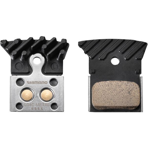 L04C-MF disc pads and spring, metal sintered, alloy/stainless back, cooling fins