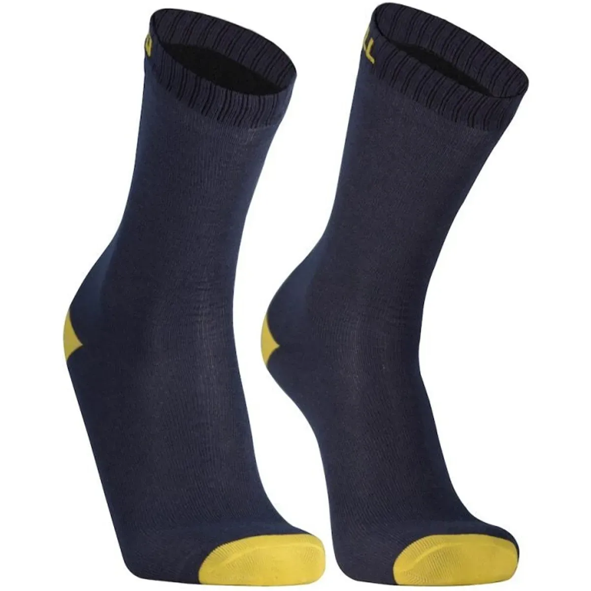 Dexshell - Ultra Thin Crew Socks, Colour: Navy Lime Yellow, Size: Medium