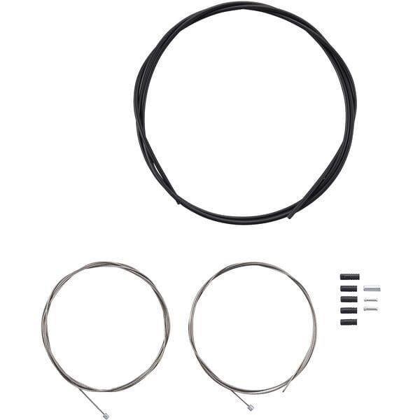 Road gear cable set, stainless steel inner wire, black