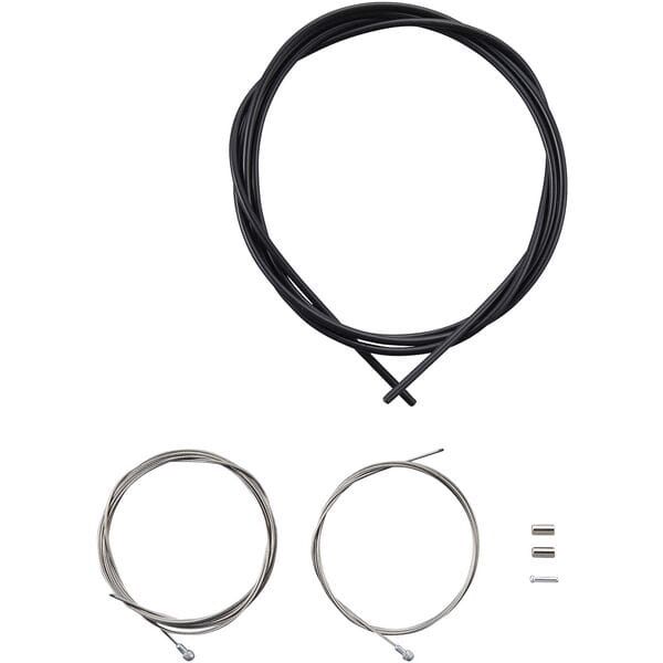 Road brake cable set with stainless steel inner wire, black