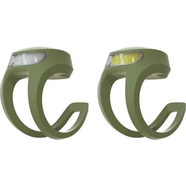 Knog Frog Light V3 Rechargeable Twinpack, Colour: Army Jacket Green