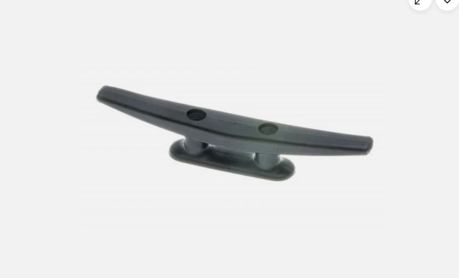 RWO Black Horn Cleat - 140mm - Boat - Pair