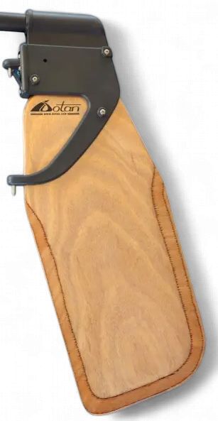 Optimist Kick-Up Rudder head with Wooden Blade, Pintles Ø6 mm