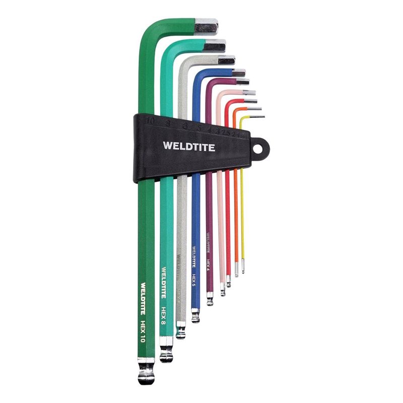 Weldtite Colour Coded Allen Hex Key Set