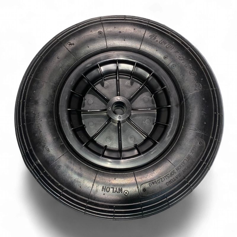 PAIR - Pneumatic Tyre Wheel with Plastic Centre