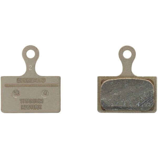 K05Ti-RX disc pads and spring, resin pad, titanium back
