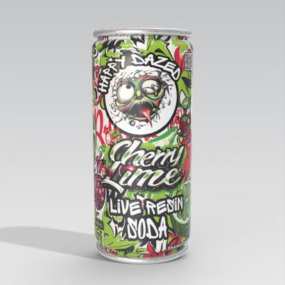 Happy Dazed d9THC Live Resin Soda 25mg Cherry Lime