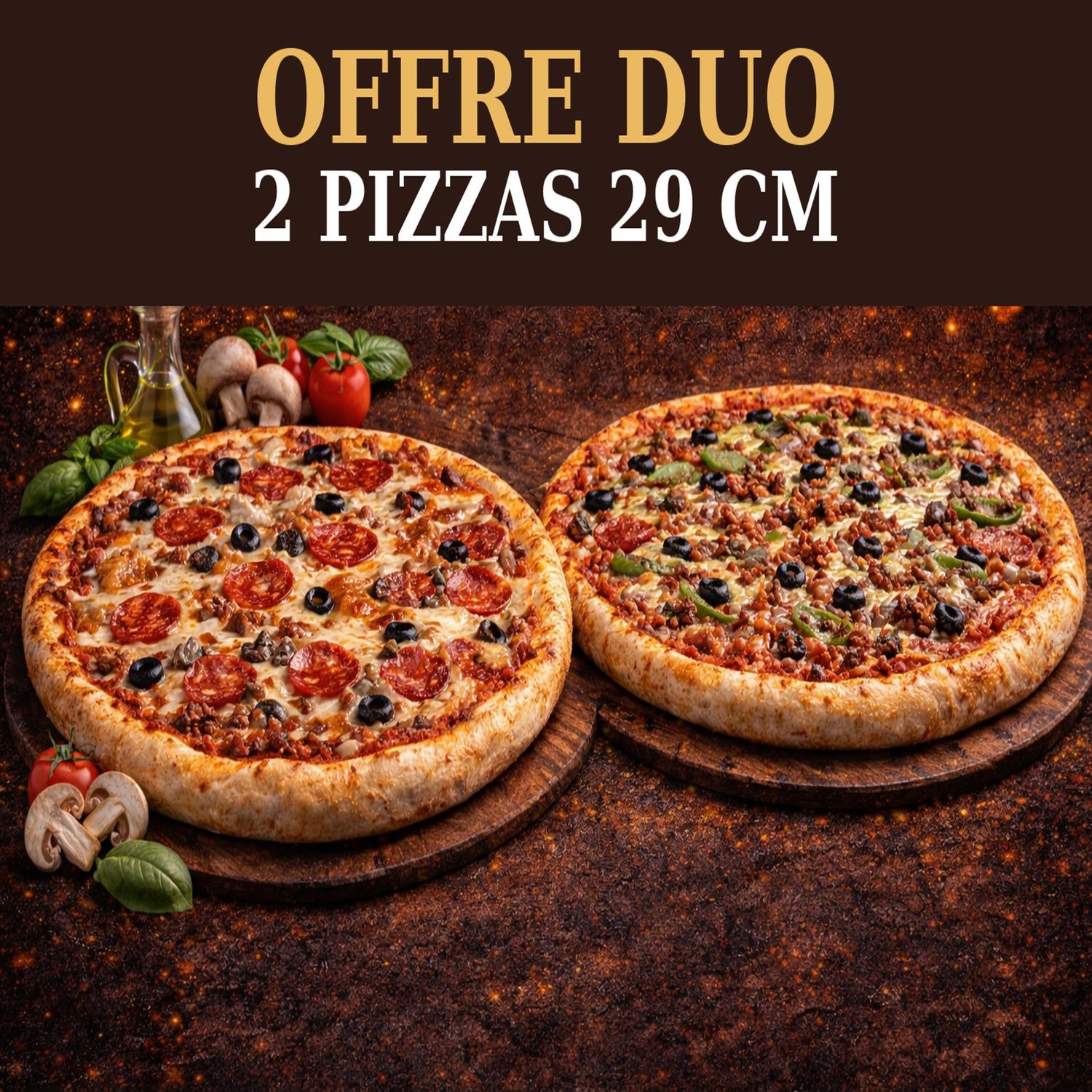 OFFRE 2 PIZZA TAILLE 29