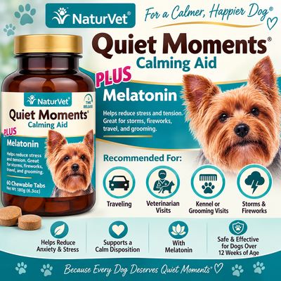 Quiet Moments - Calming Aid for Dogs &amp; Cats - 30 Chewable Tablets