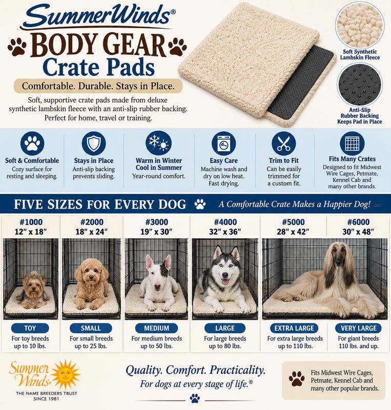 Body Gear Crate Pads (fits Midwest Wire Cages)