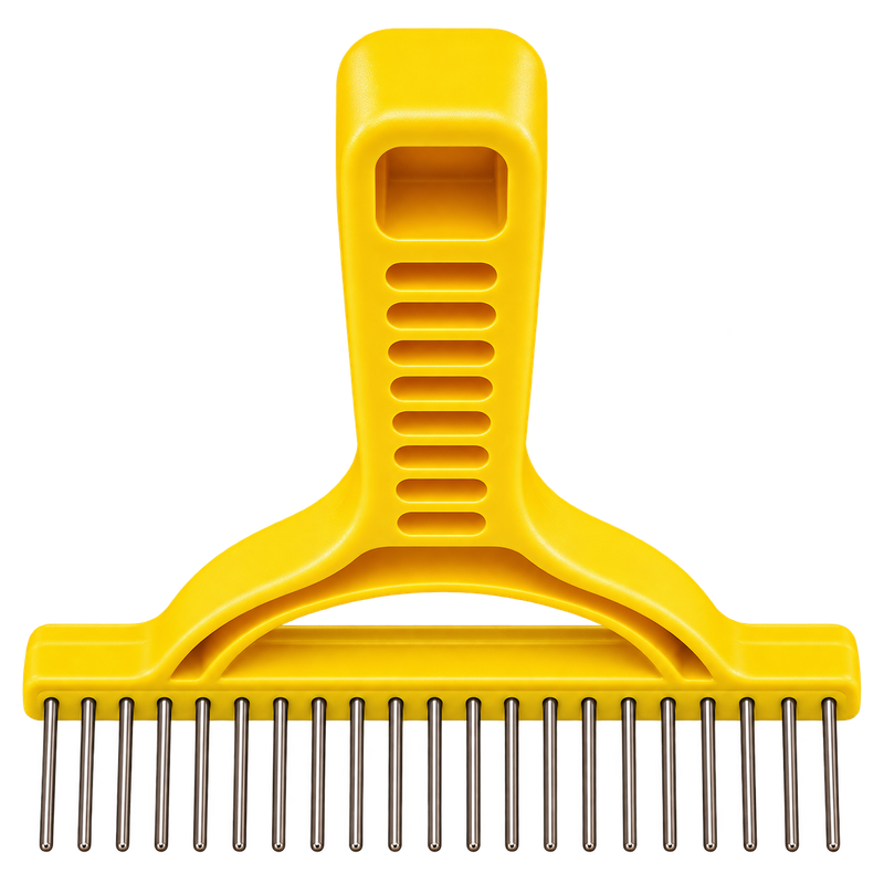 Extra Long Pet Grooming Shedding Rake -1¼ Inch