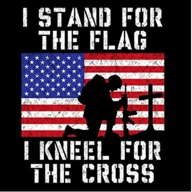 Stand For Flag - Kneel For Cross Tee