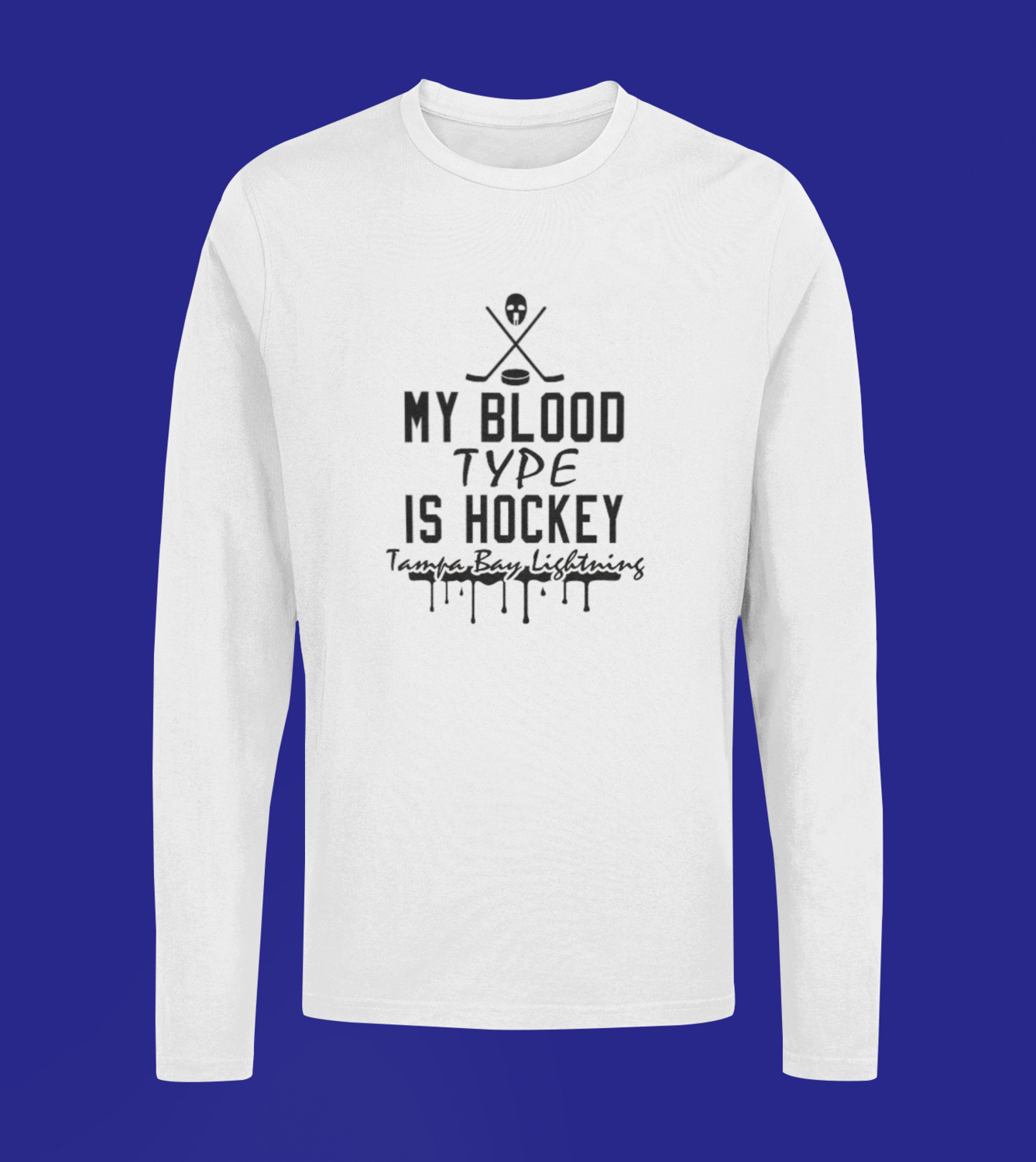 Blood Type Hockey Tee(Long Sleeve)