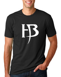 Men&#39;s Black Tee/HB-Large/White