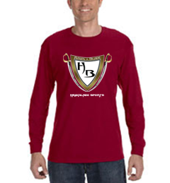 Men&#39;s Burgundy Sweat Shirt/White logo