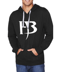 Men&#39;s Black Hoodie/White HB