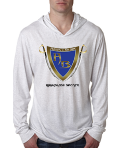 Men&#39;s White Hoodie/Blue-Gold HB