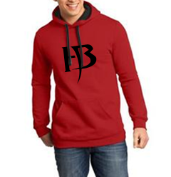 Men&#39;s Red Hoodie/HB-Black